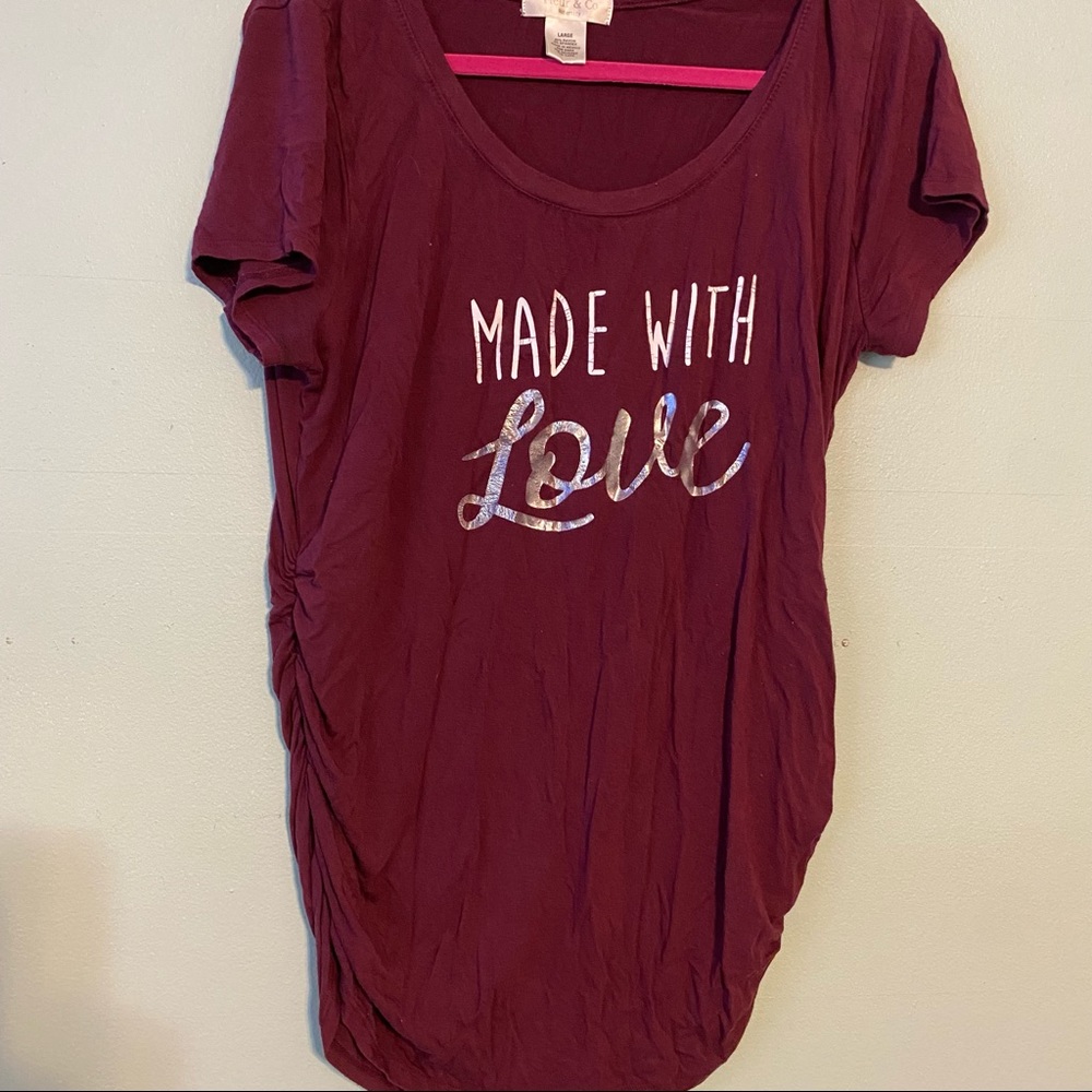 Made with love maternity tee